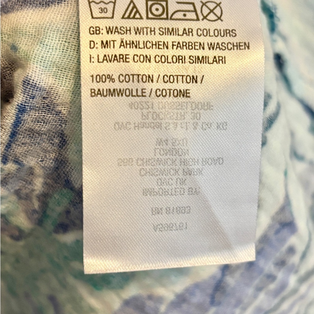 Joan Rivers V-neck tropical cotton top L - Picture 4 of 5